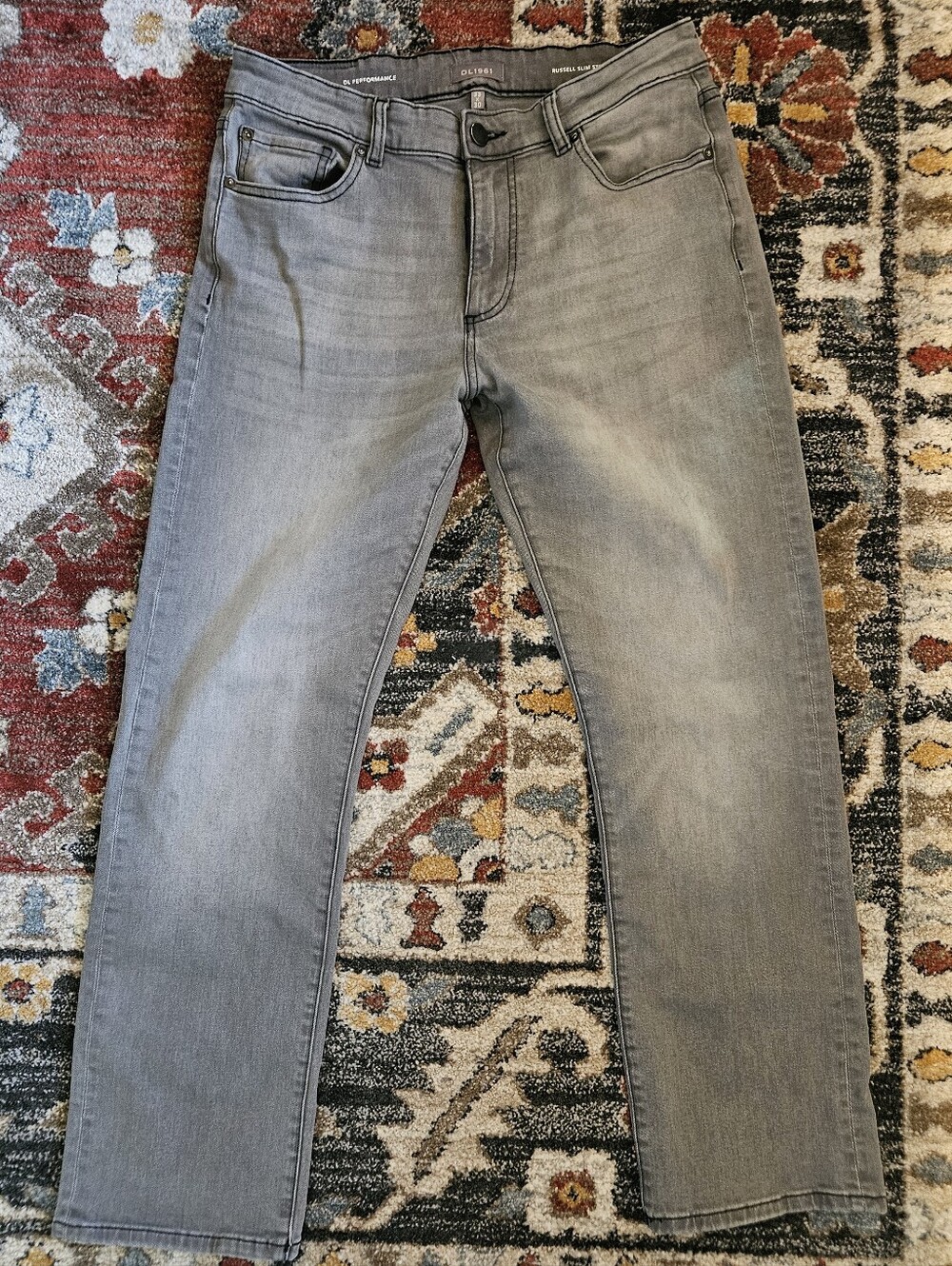DL1961 Men's Light Gray Straight Jeans 33x30